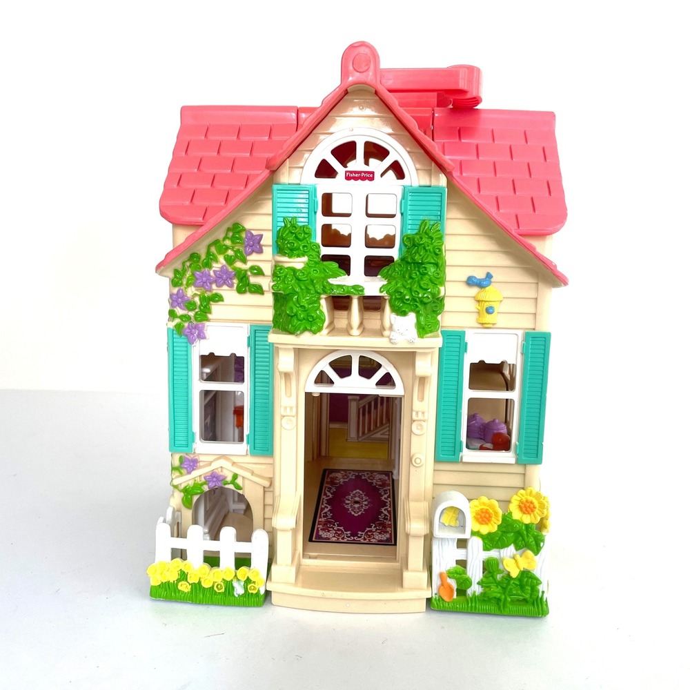 Vintage Fisher-Price Loving Family Dollhouse 2000 Country Cottage sweet streets